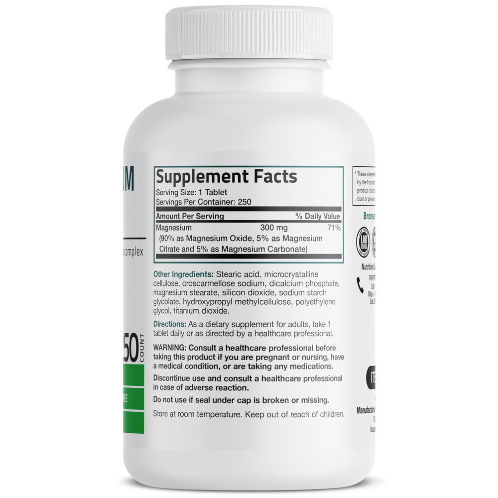 Bronson Magnesium Complex Maximum Coverage, 300 mg, 250 Count