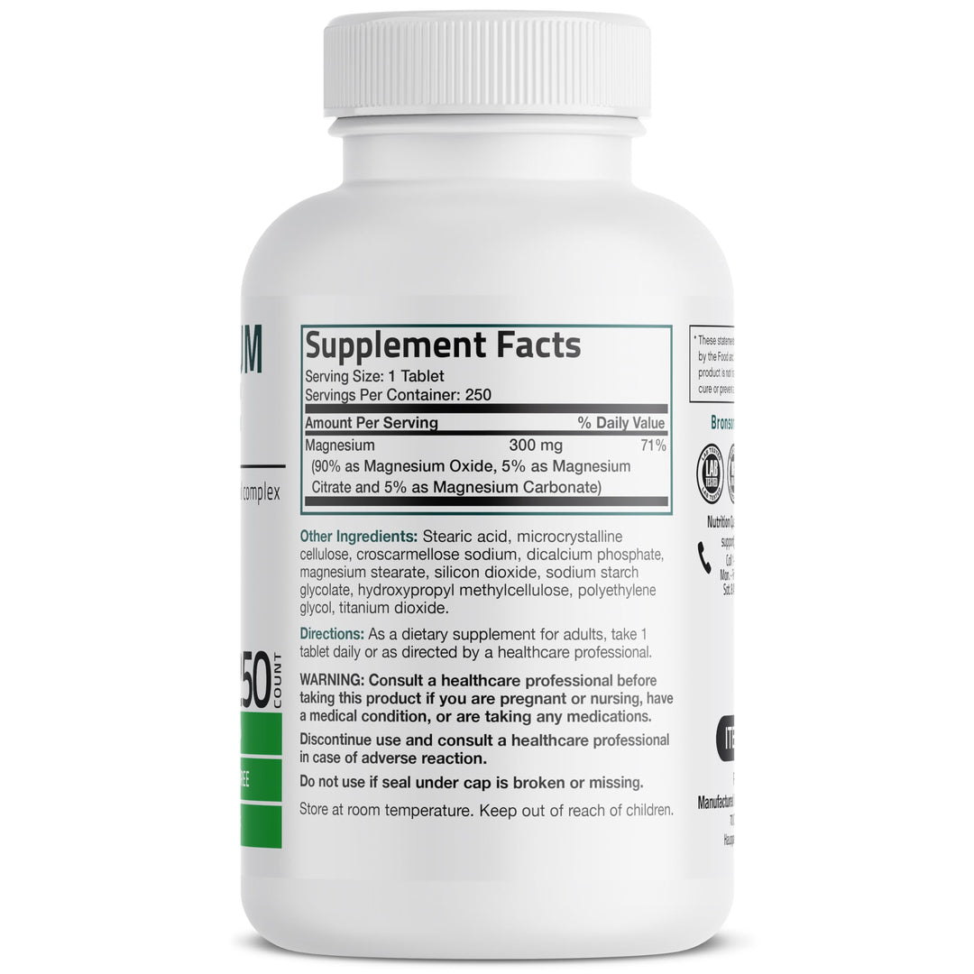 Bronson Magnesium Complex Maximum Coverage, 300 mg, 250 Count