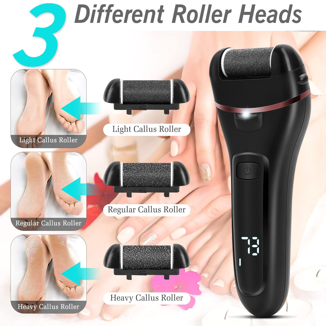 DONGYIN Electric Foot File, Rechargeable, 3 Count