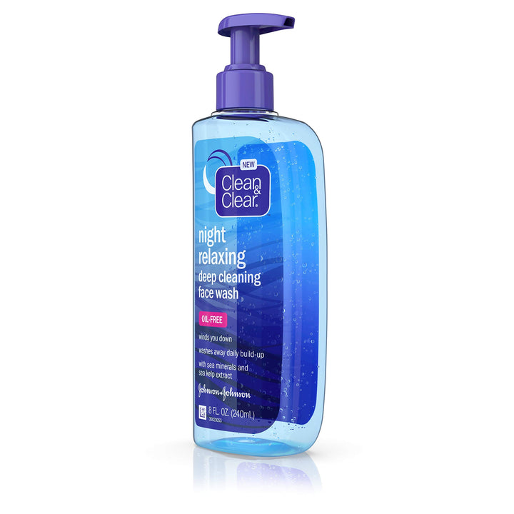 Clean & Clear Night Relaxing Deep Cleansing Face Wash, 8 fl oz