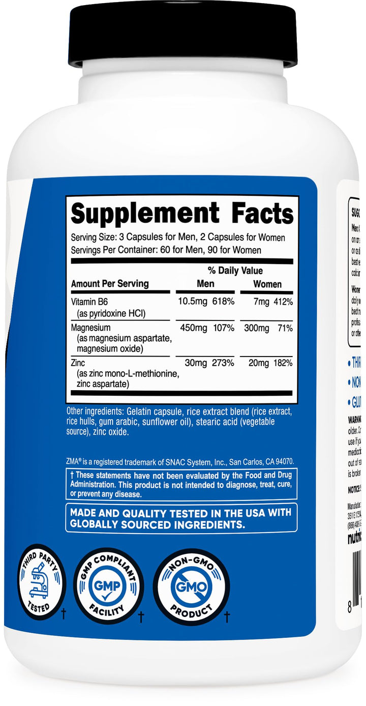 Nutricost ZMA Supplement, 180 Count