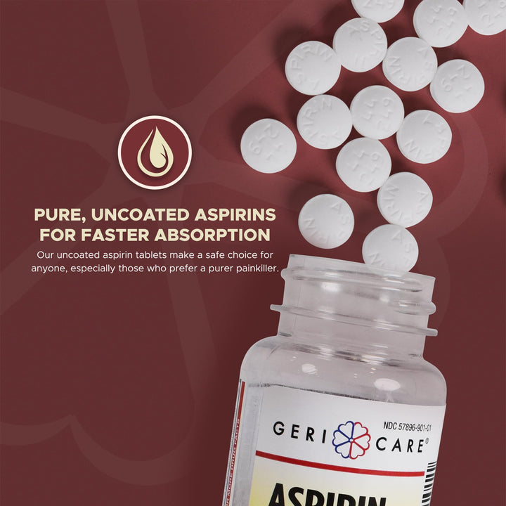 GeriCare Aspirin Tablets, 325 mg, 1000 Count