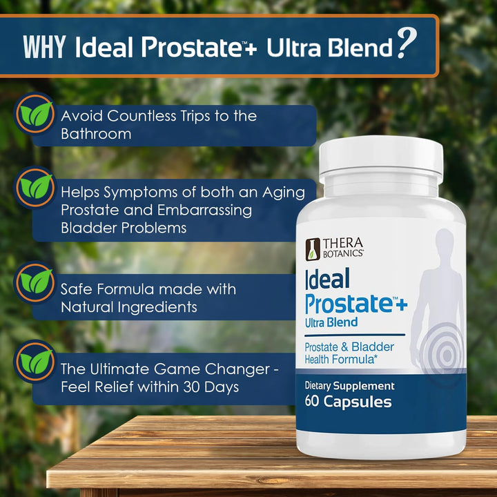 Therabotanics Prostate Plus Ultra Men's Prostate & Bladder Support, 60 Count