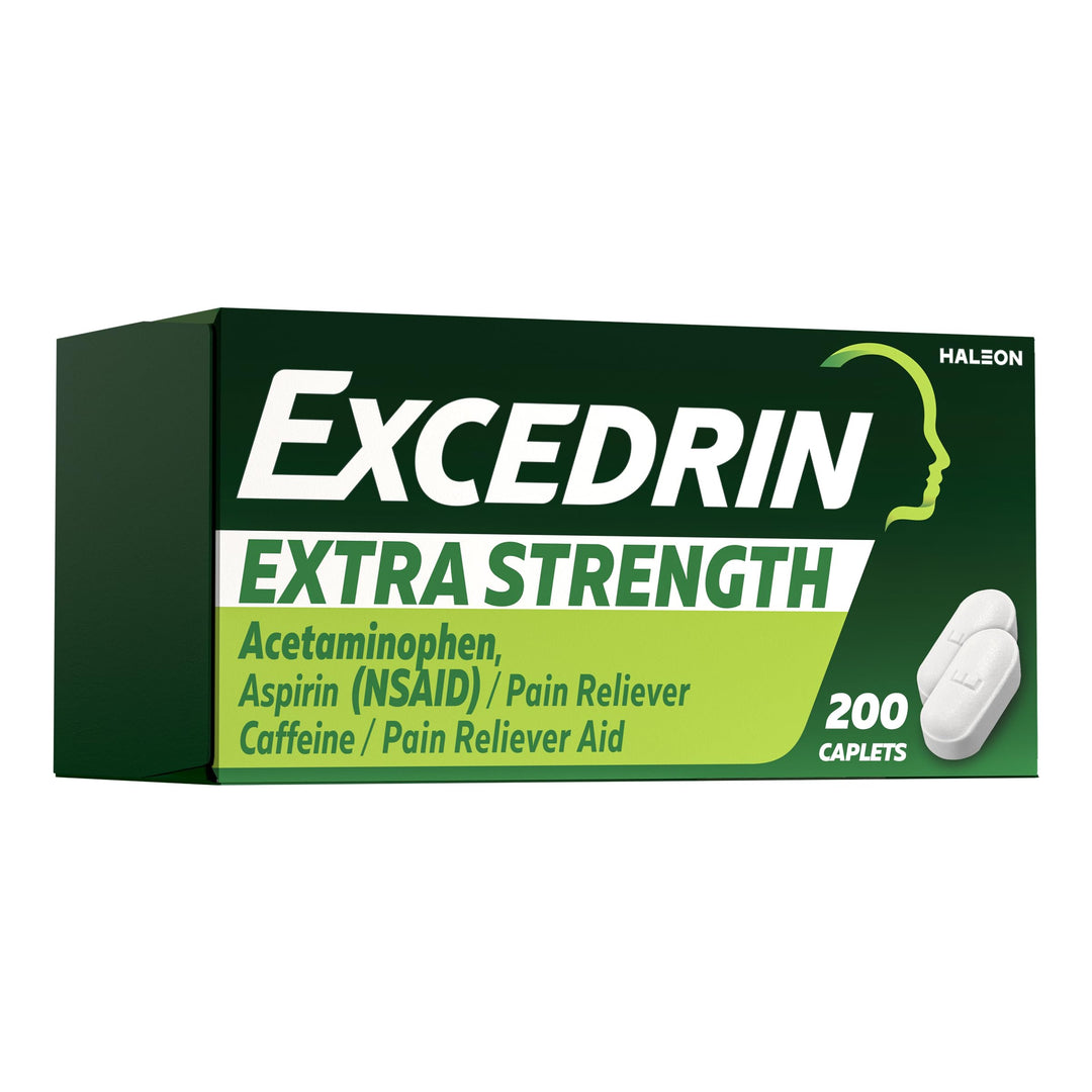 Excedrin Extra Strength Pain Relief Caplets, 200 Count