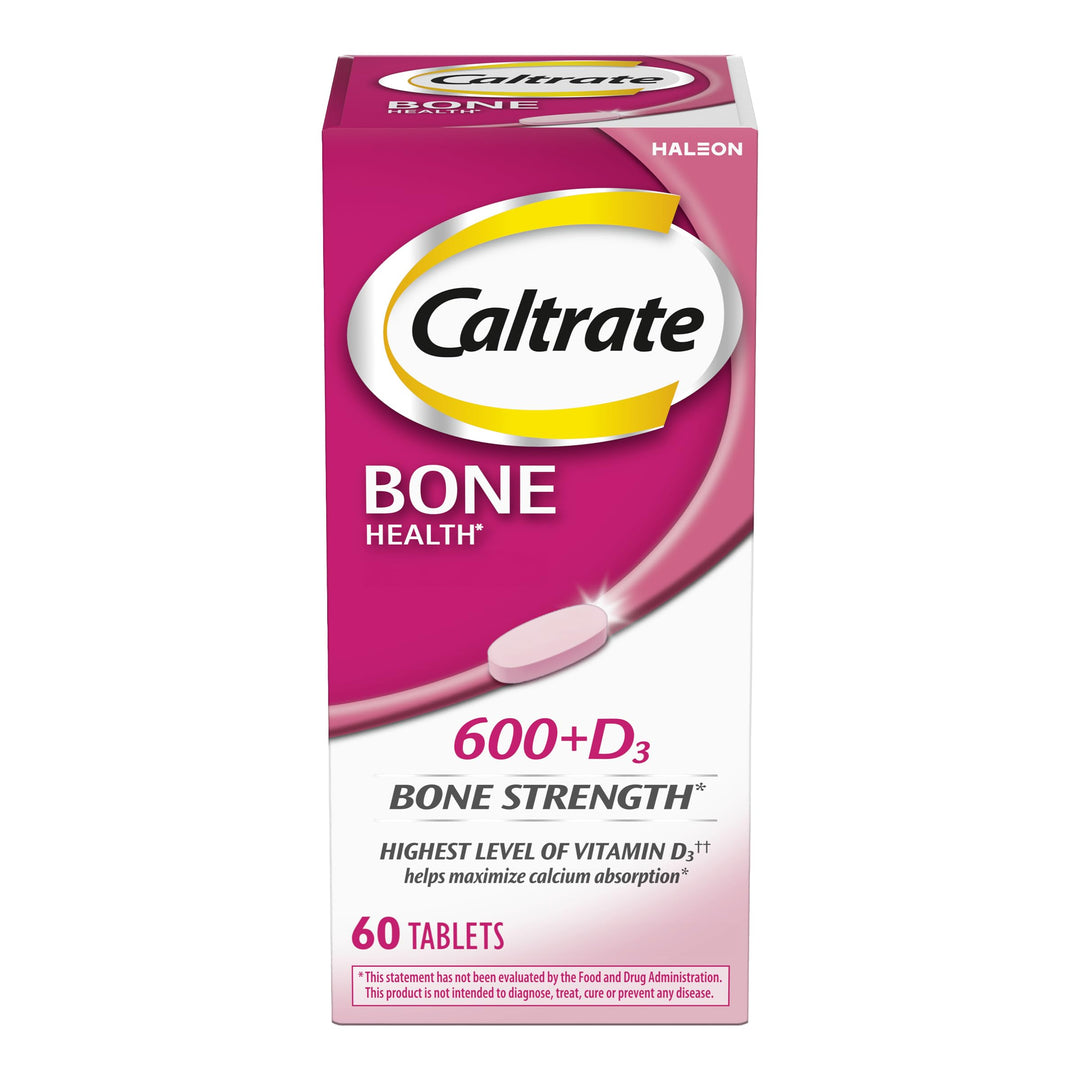 Caltrate Calcium and Vitamin D3 Supplement Tablets, 600 mg, 60 Count