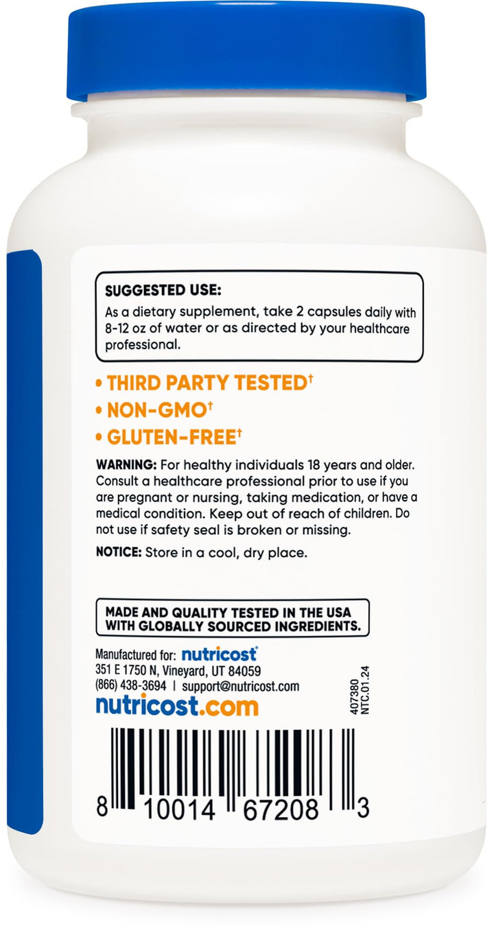 Nutricost Magnesium Glycinate, 420 mg, 120 Count
