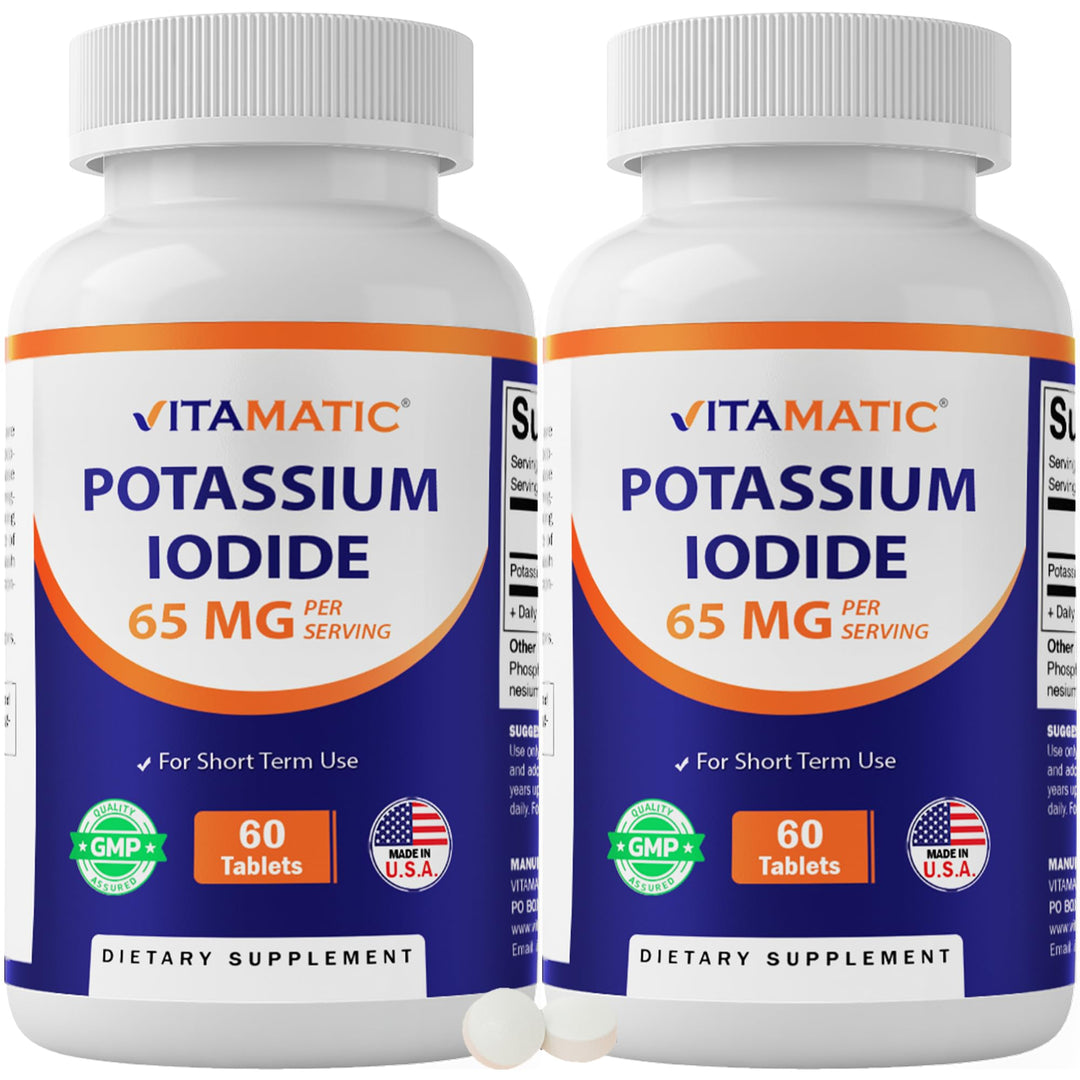 Vitamatic Potassium Iodide 65 mg, 60 Count, Pack of 2