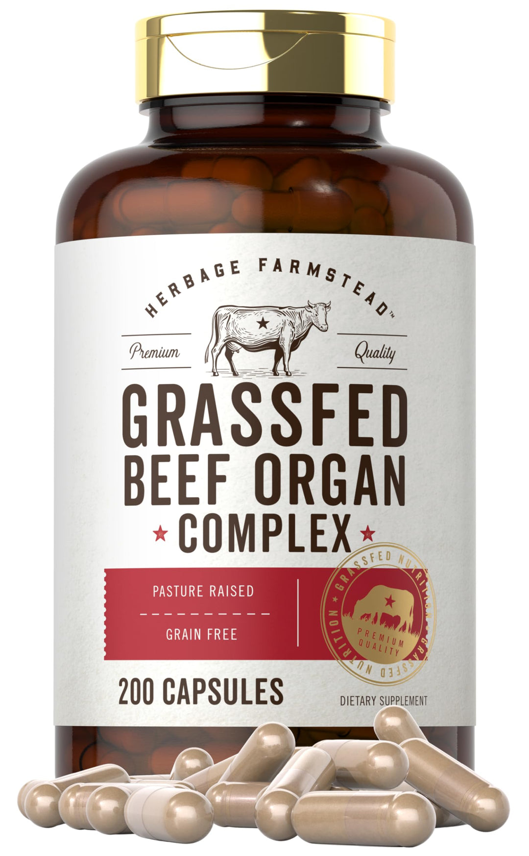 Carlyle Grass Fed Beef Organ Complex, 200 Count
