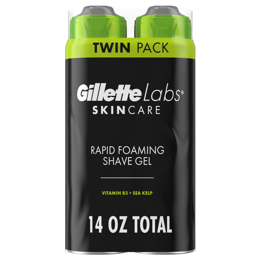 Gillette Labs Rapid Foaming Shaving Gel, 7 oz, Pack of 2