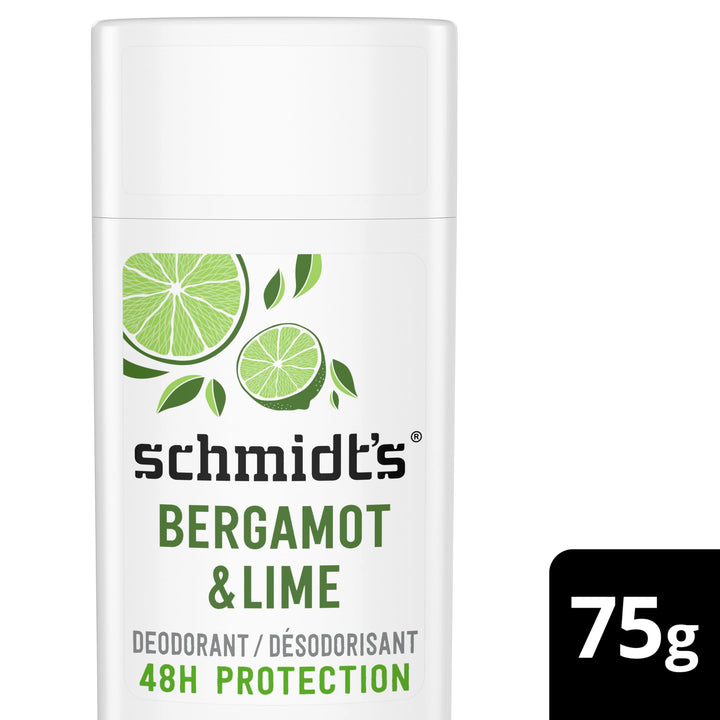 Schmidt's Bergamot + Lime Natural Deodorant, 2.65 oz