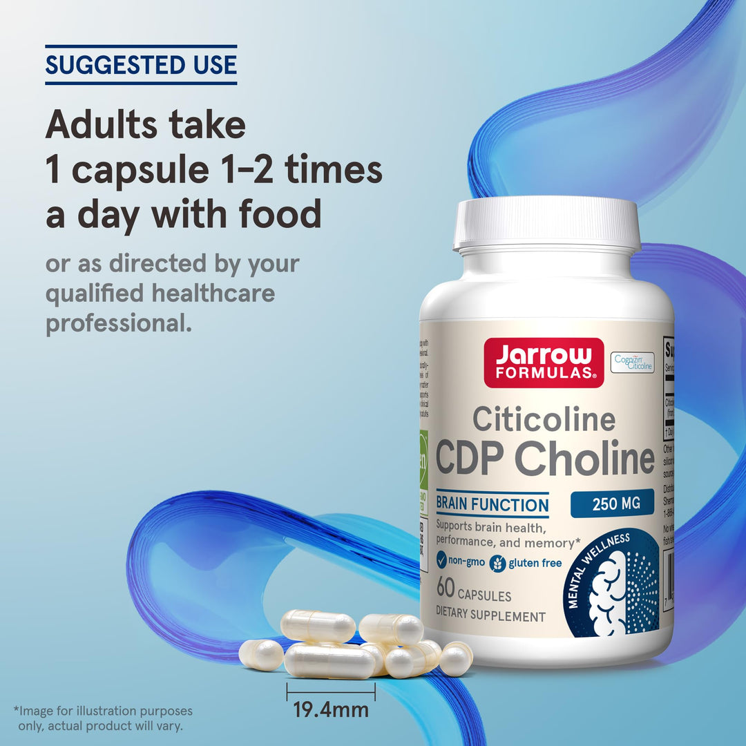 Jarrow Formulas Citicoline CDP, 250 mg, 60 Count