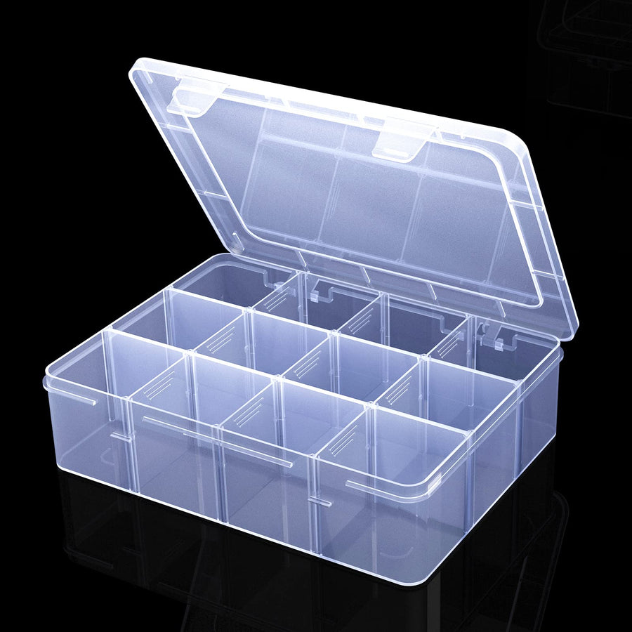 YUGOOD Clear Organizer Box, 8.8 x 7.1 x 2.3 in