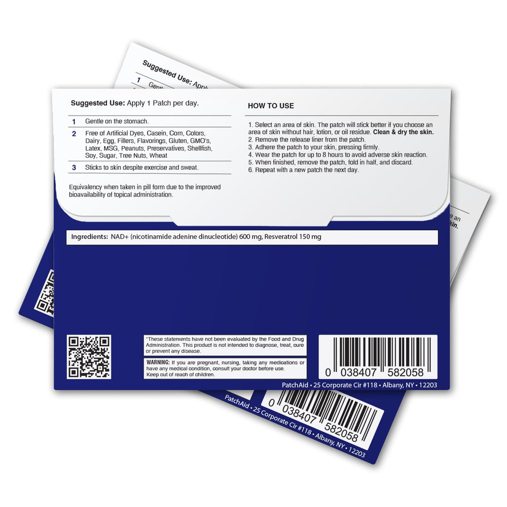 Patch Aid NAD+ Topical, 30-Day Supply