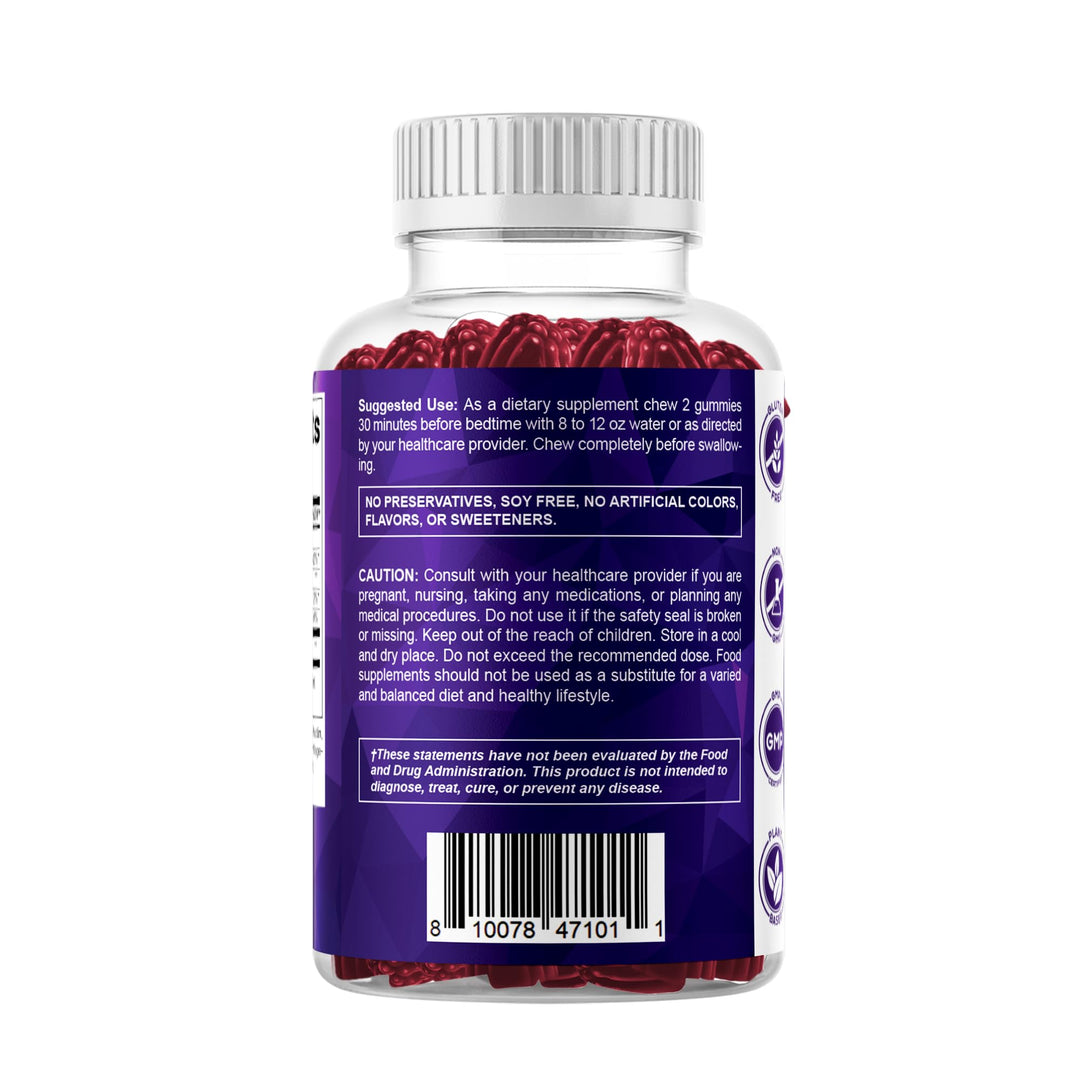 Vitamatic Melatonin Gummies, Strawberry, 20 mg, 60 Count