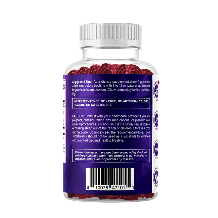 Vitamatic Melatonin Gummies, Strawberry, 20 mg, 60 Count