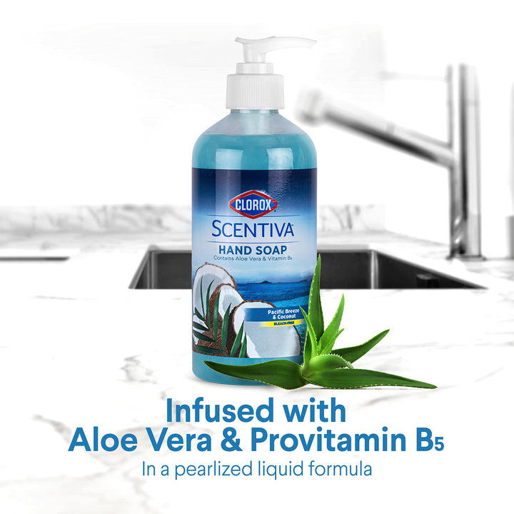 Clorox Scentiva Liquid Hand Soap, Pacific Breeze & Coconut, 14 oz