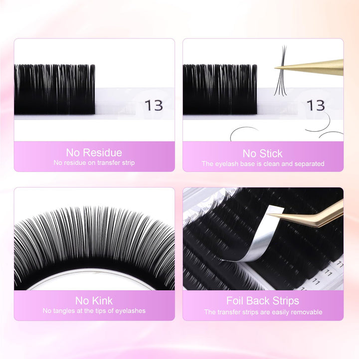 NAGARAKU Eyelash Extensions, 0.05mm J Curl, 7-15mm Mix Tray