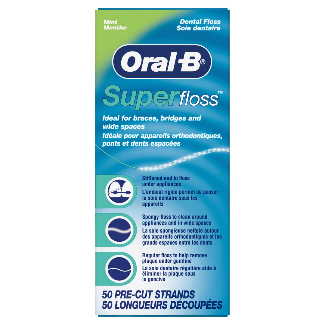 Oral-B Super Floss Pre-Cut Strands, 50 Count