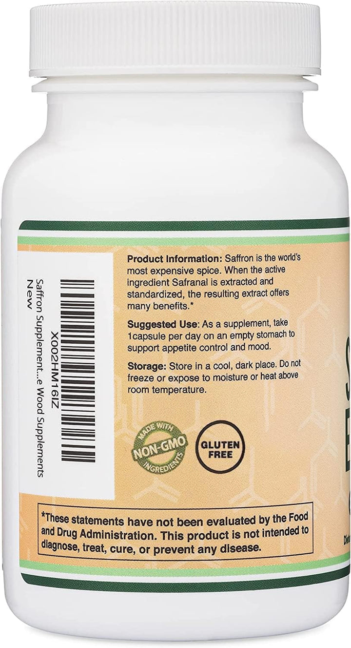 Double Wood Supplements Saffron Supplement, 88.5 mg, 210 Count