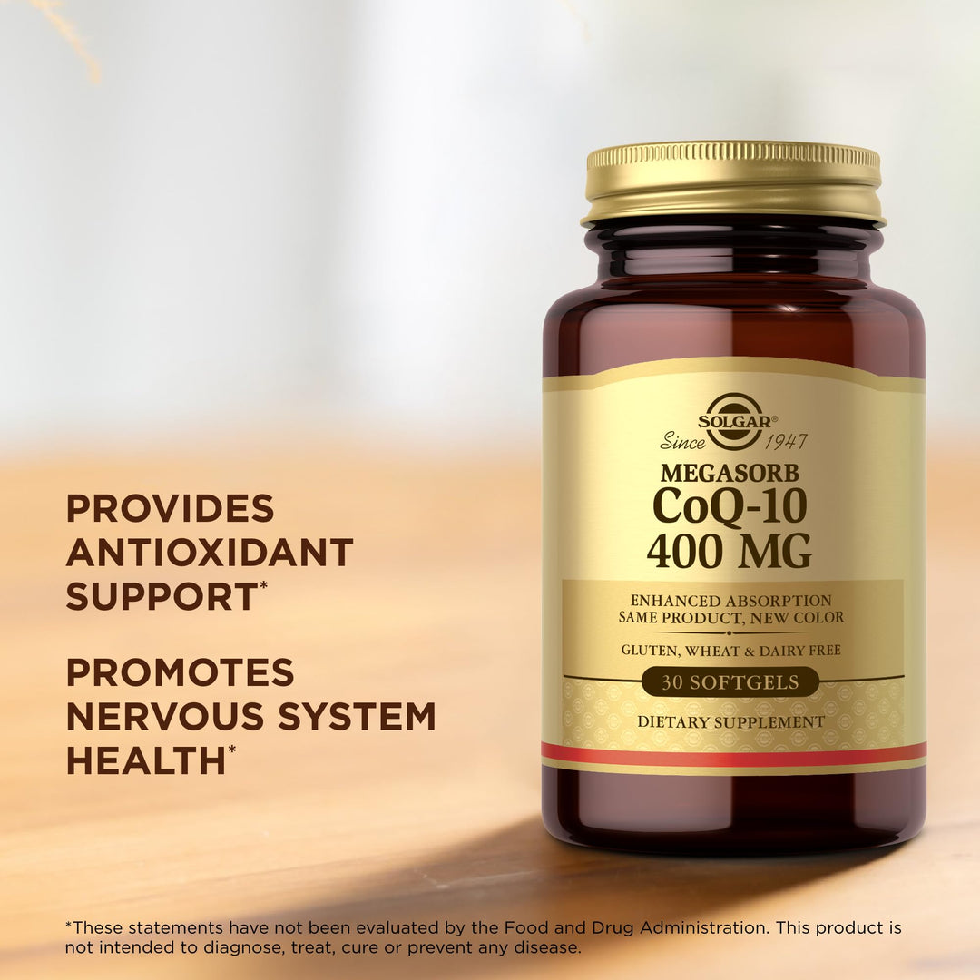 Solgar Megasorb CoQ-10 Softgels, 400 mg, 30 Count