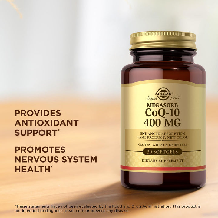 Solgar Megasorb CoQ-10 Softgels, 400 mg, 30 Count