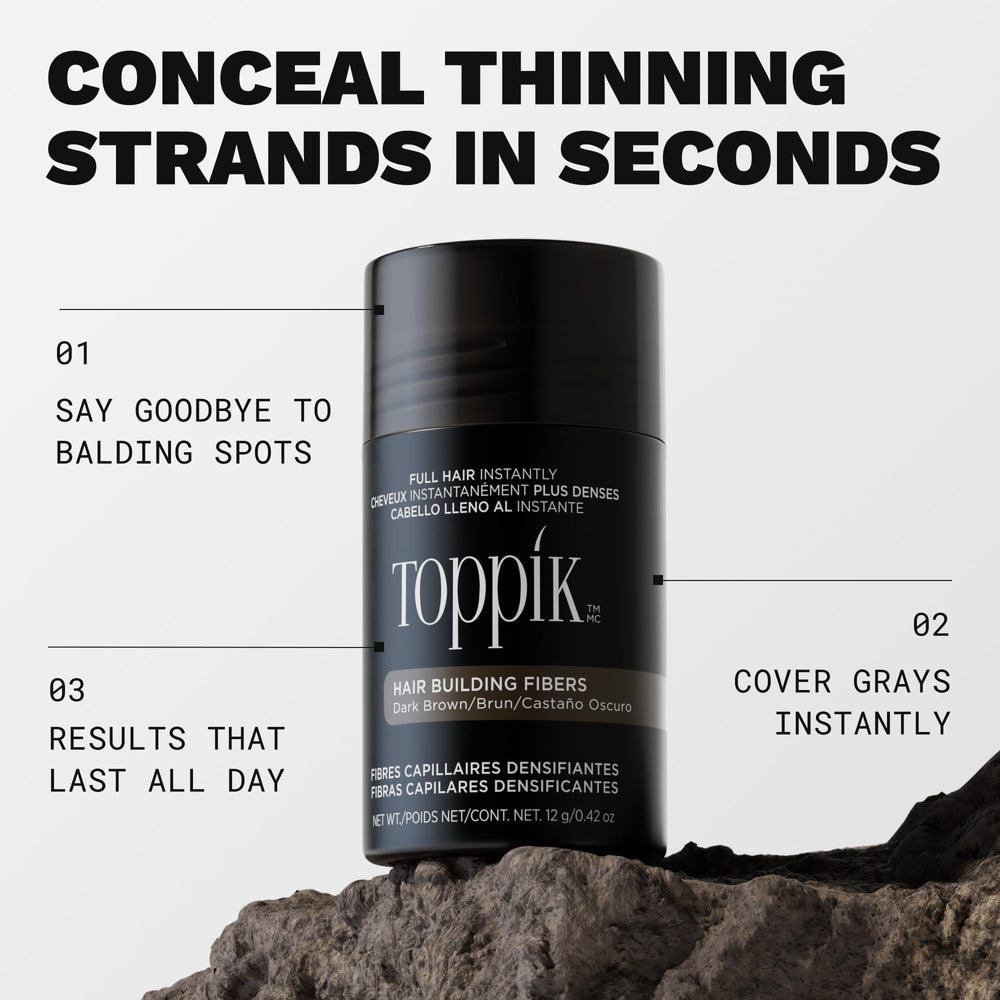 TOPPIK Hair Building Fibers, Black, 3 g