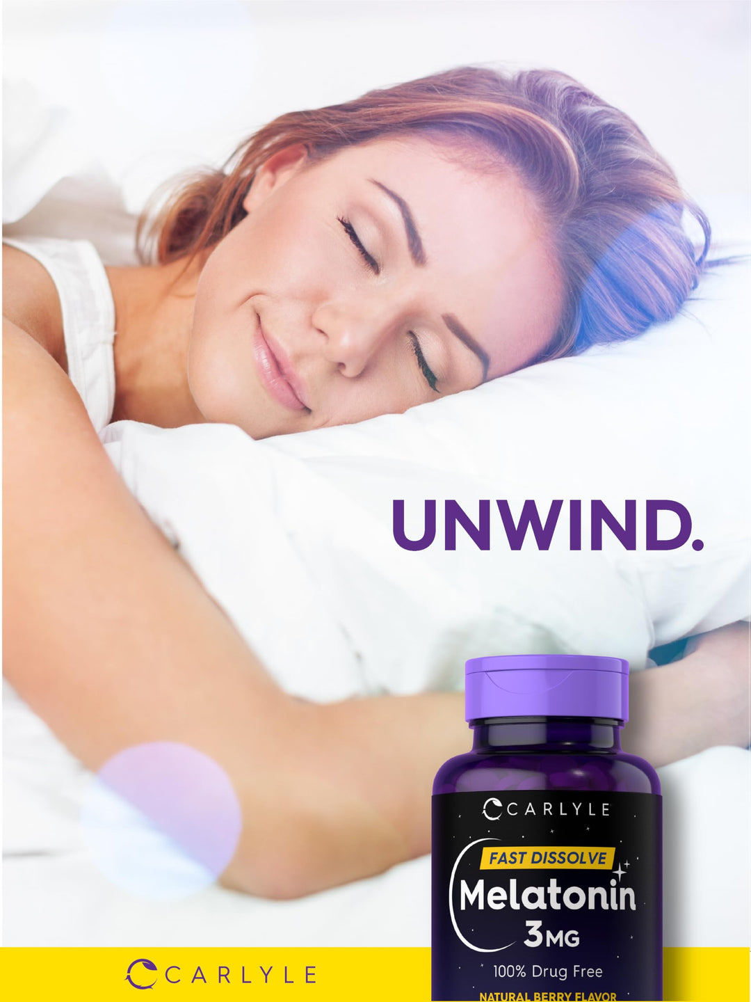 Carlyle Melatonin Fast Dissolve Tablets, 3 mg, 350 Count