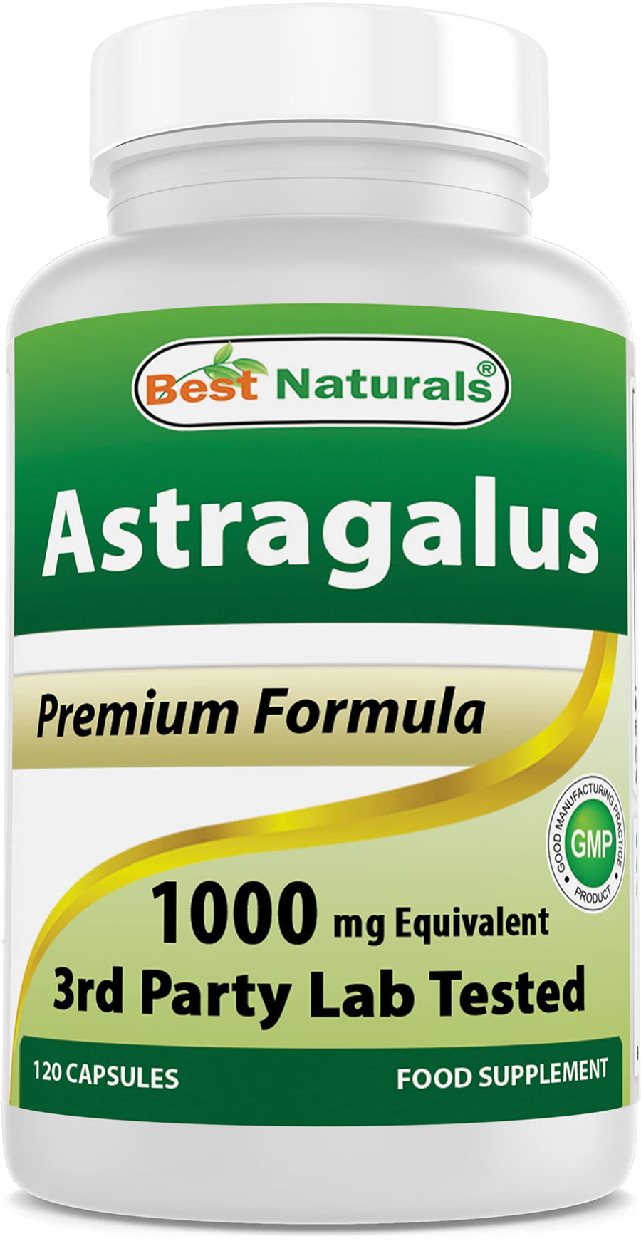 Best Naturals Astragalus Capsules, 1000 mg, 120 Count