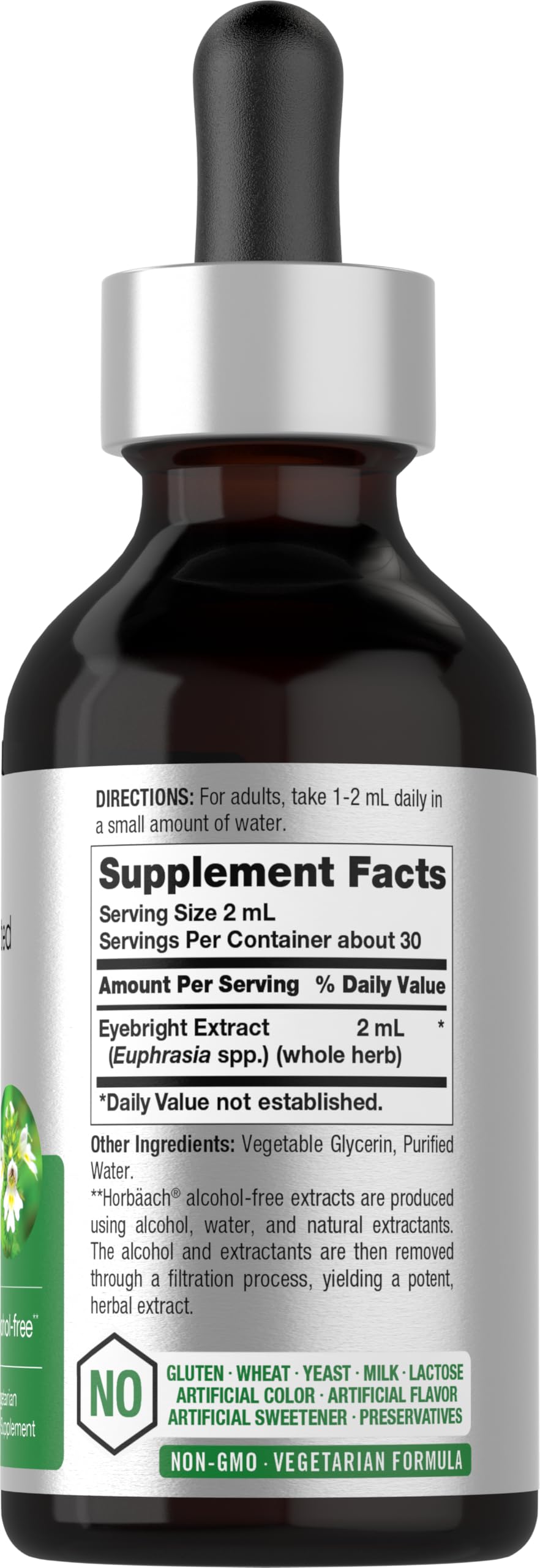 Horbäach Eyebright Herb Supplement, Alcohol Free, 2 fl oz