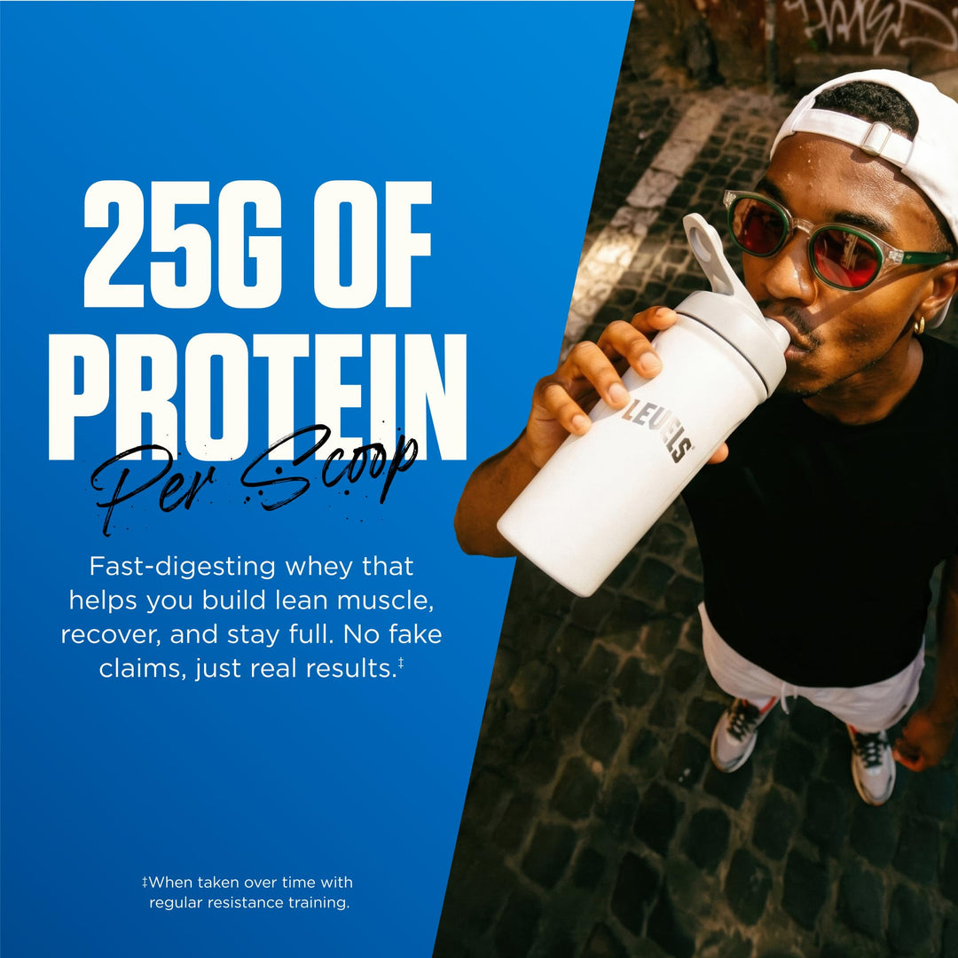 Levels Nutrition Grass Fed Whey Protein, Unflavored, 2 lb