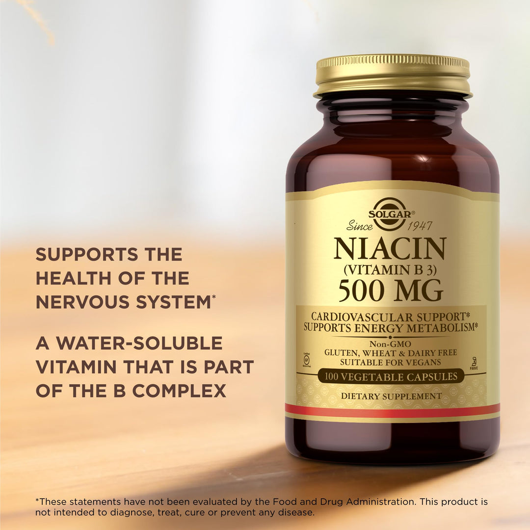 Solgar Niacin 500 mg, 100 Count