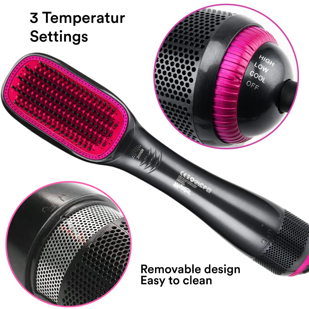 Majiston Quality First MJ-701 3 In 1 Hair Dryer Brush, 3 Count
