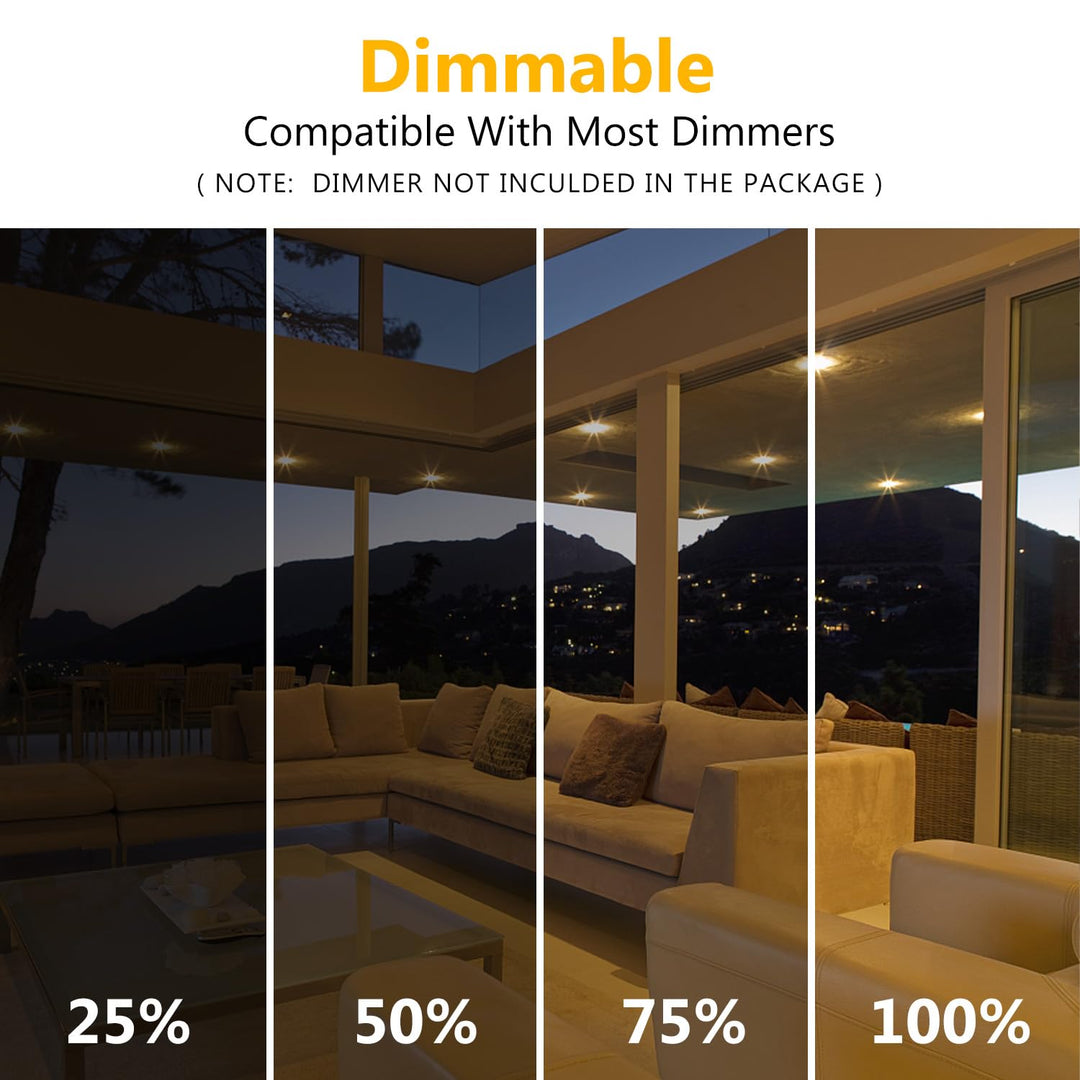 dalattin BR30 LED Bulb, Dimmable, 2700K Warm White, 12 Count