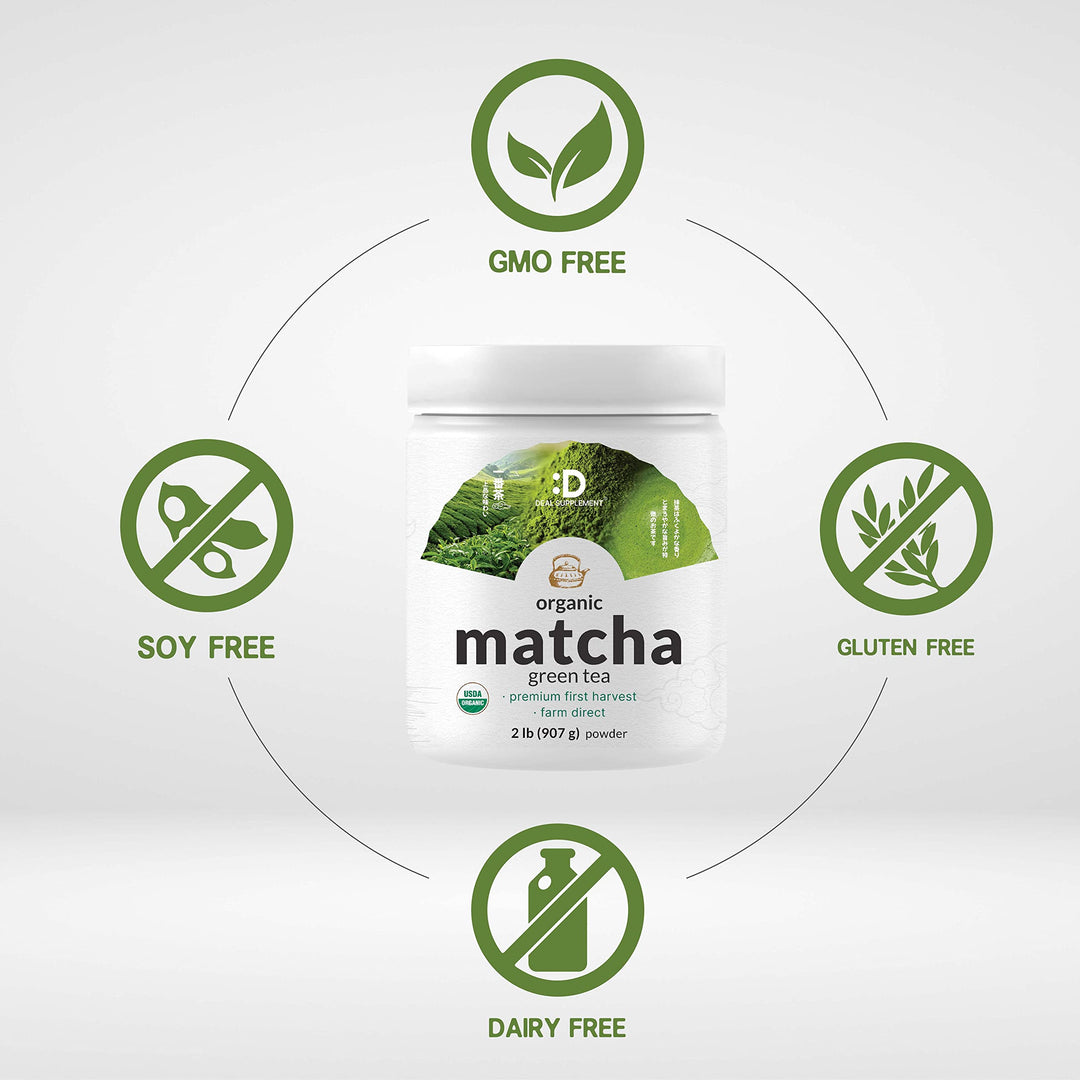 DEAL SUPPLEMENT Organic Matcha Green Tea Powder, Culinary Grade, 2 lb