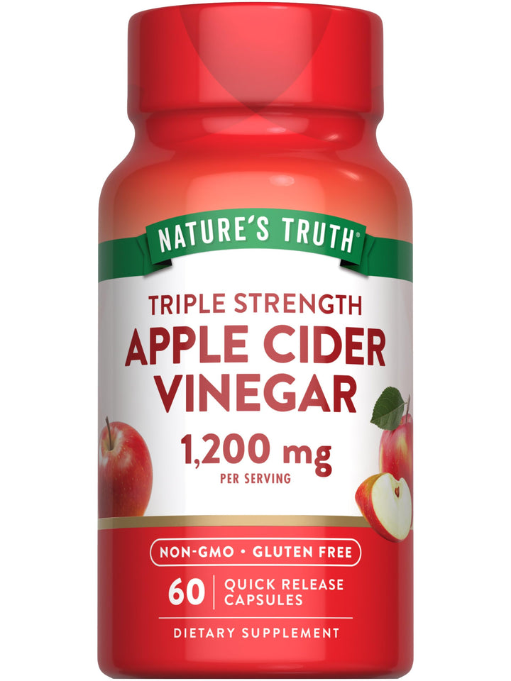 Nature's Truth Apple Cider Vinegar Capsules, 1200 mg, 60 Count
