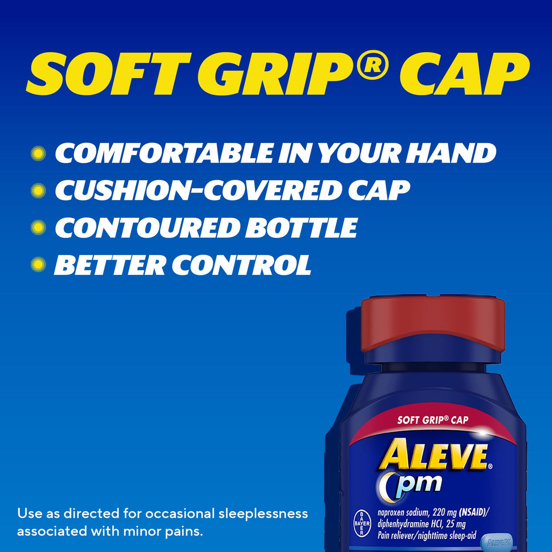 Aleve PM Sleep Aid Plus Pain Reliever Caplets, Nighttime, 120 Count
