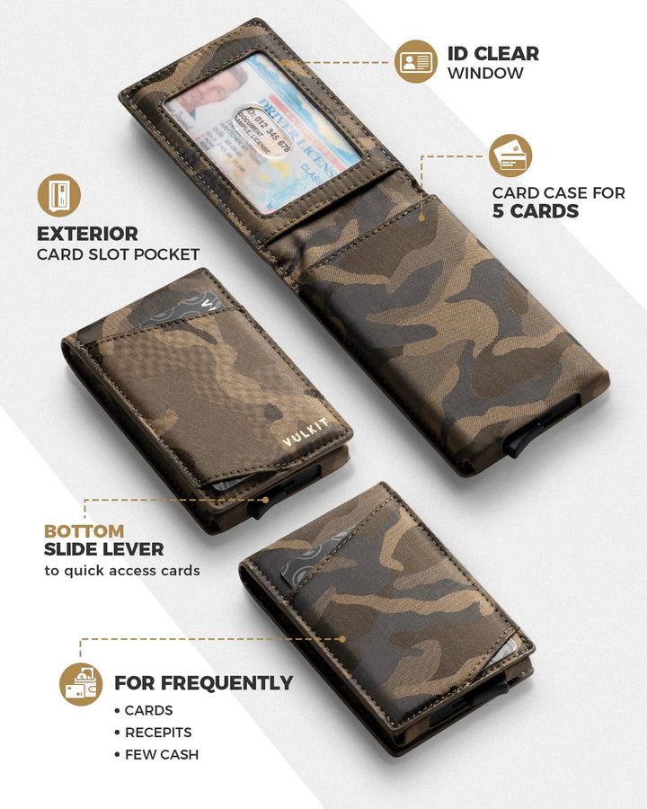 VULKIT Minimalist Wallet, Black