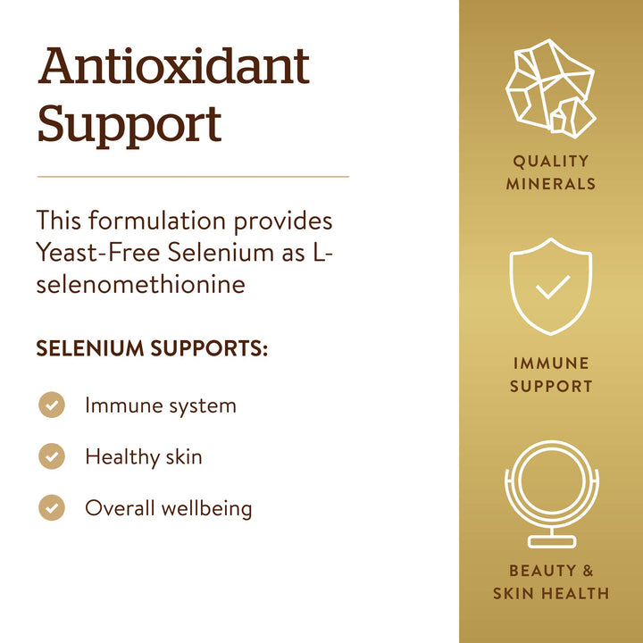 Solgar Yeast-Free Selenium 200 mcg, 100 Count