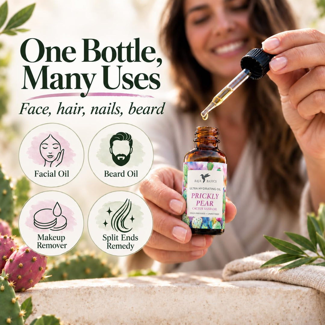 Baja Basics Prickly Pear Seed Oil, Organic Cold-Pressed, 1 fl oz