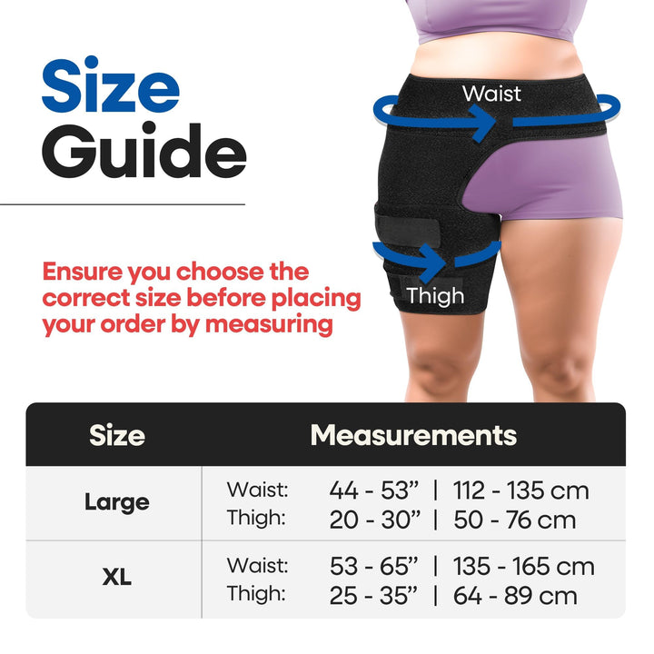 ARMSTRONG AMERICA Hip Brace Thigh Compression Sleeve, Large, Left