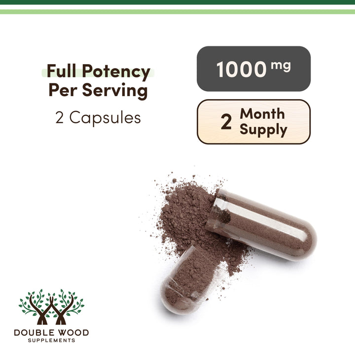 Double Wood Supplements Shilajit, 1,000 mg, 120 Count