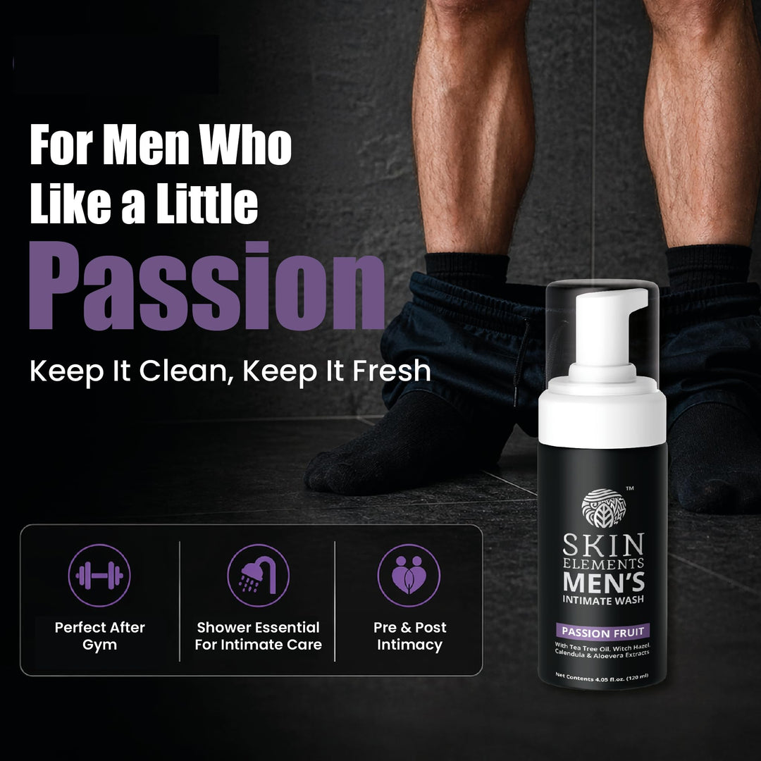 Skin Elements Men's Intimate Wash, Passion Fruit, 120 ml