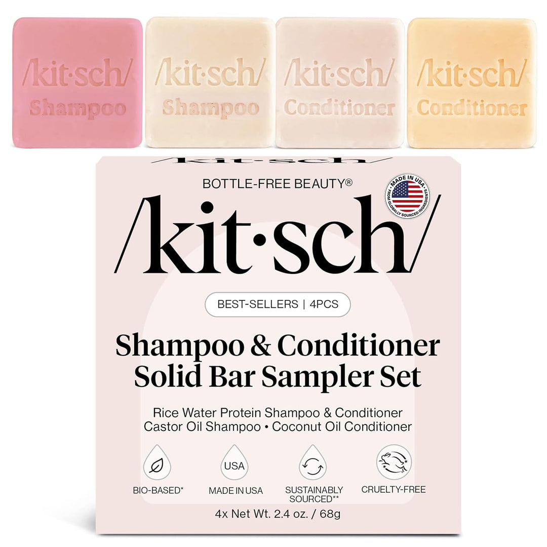 Kitsch Shampoo and Conditioner Bar Set, 4 Count