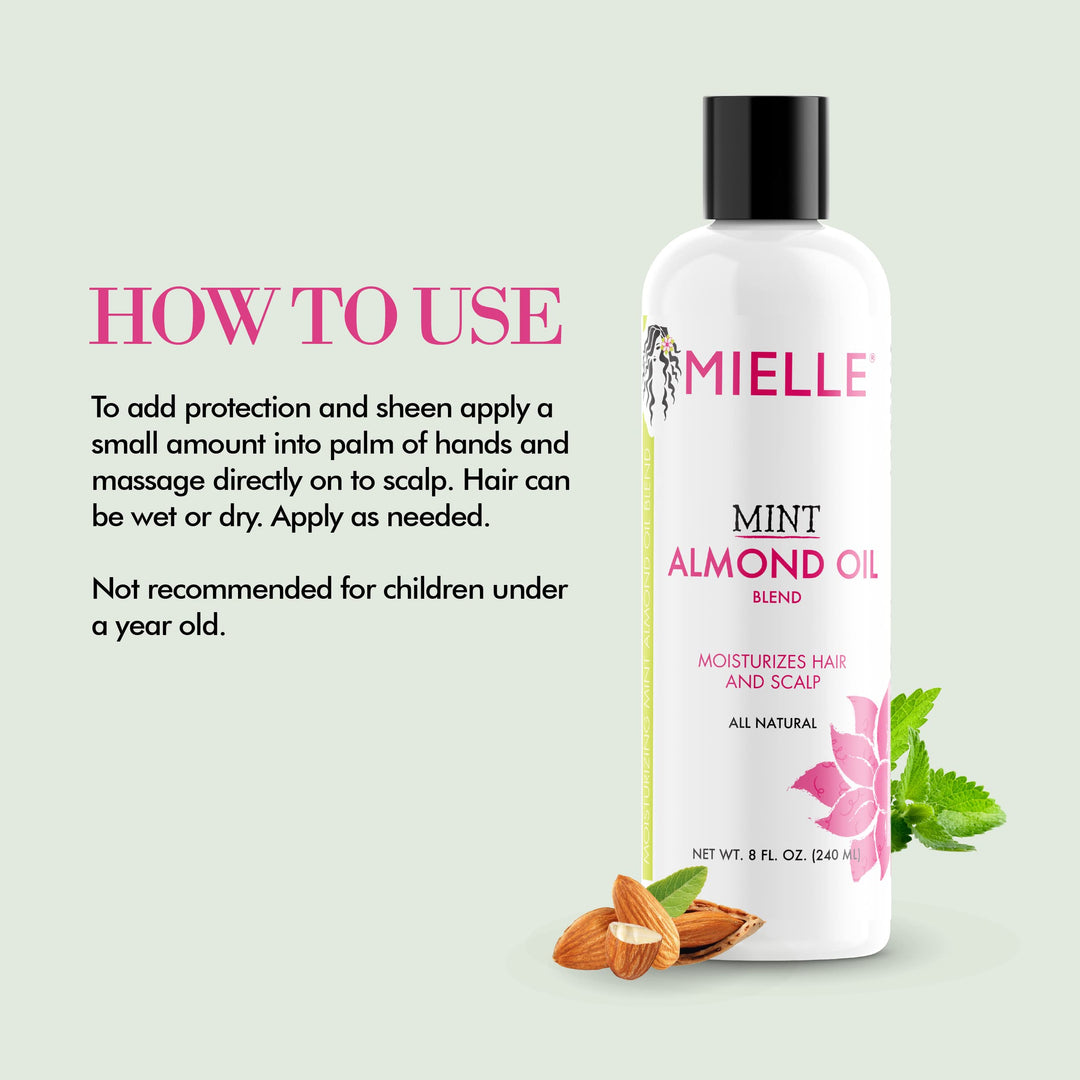 Mielle Organics Mint Almond Oil, 8 fl oz