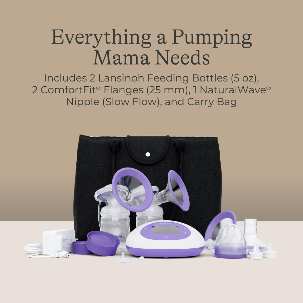 Lansinoh SignaturePro Double Electric Breast Pump, 25mm Flanges, 2 Count