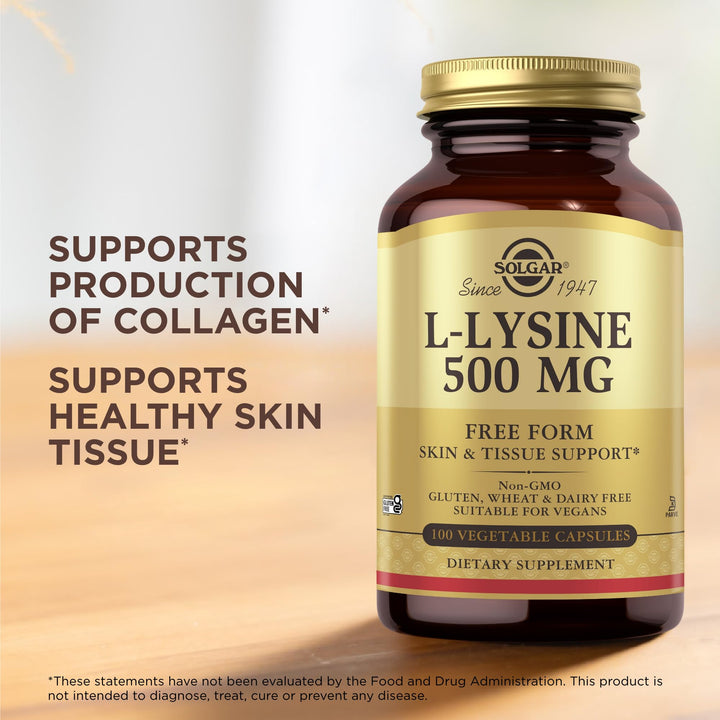 Solgar L-Lysine 500 mg, 100 Count