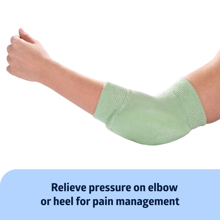 Medline Knit Elastic Heel And Elbow Protectors, Green, One Size