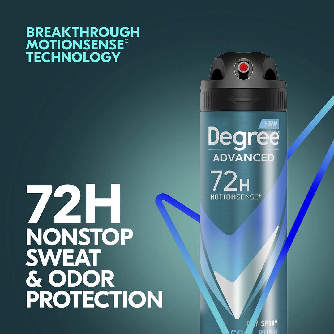 Degree Men Motionsense Antiperspirant Deodorant Dry Spray, Cool Rush, 3.8 oz