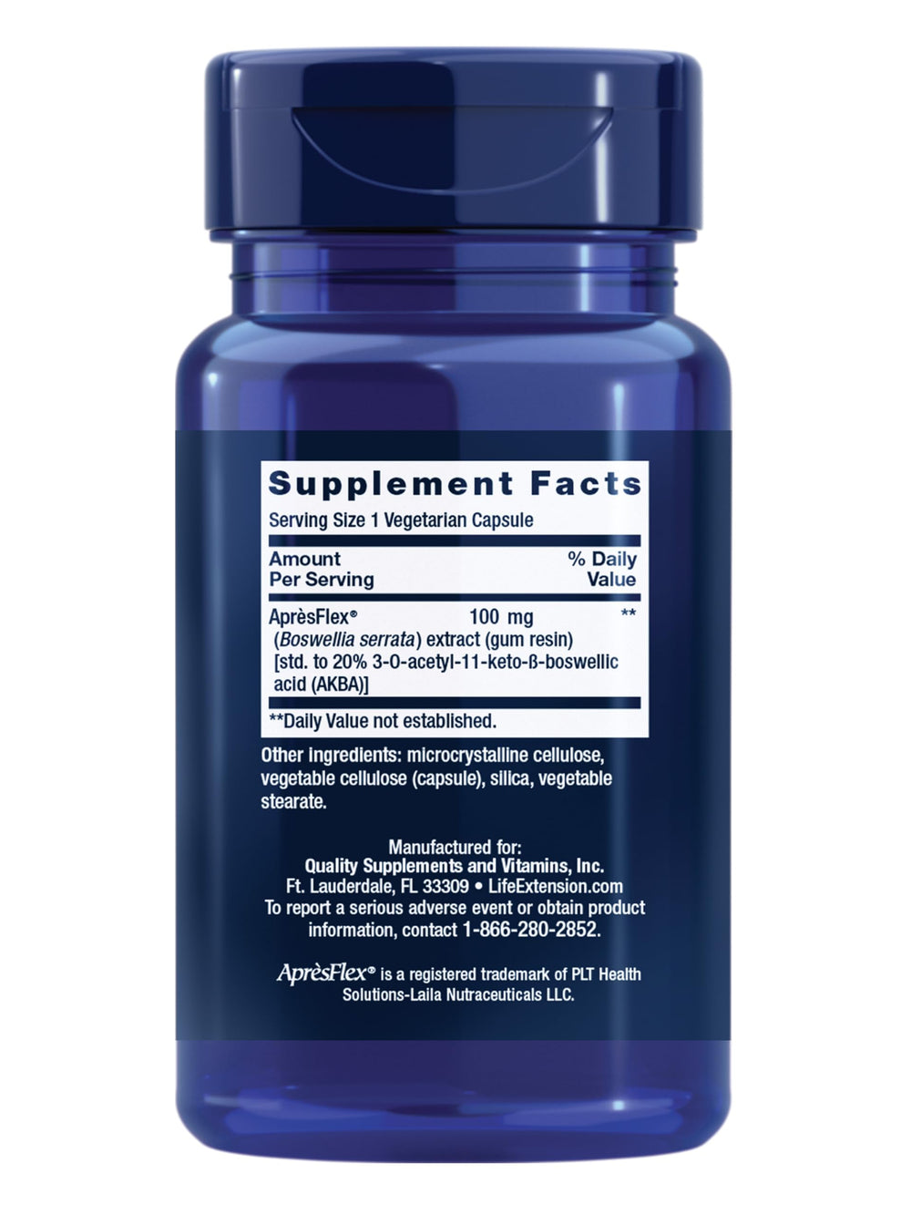 Life Extension 5-Lox Inhibitor With ApresFlex, 100 mg, 60 Count