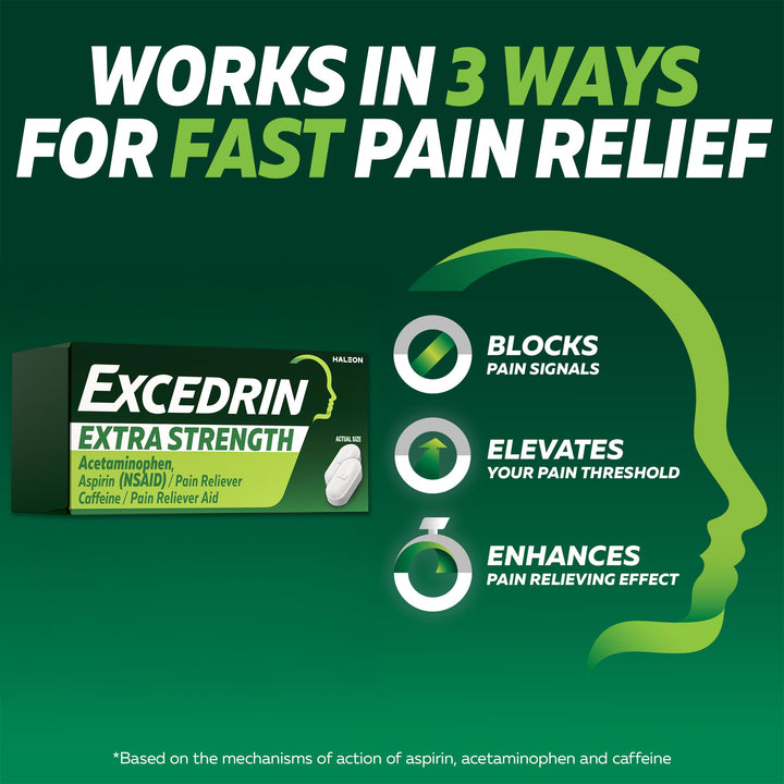 Excedrin Extra Strength Pain Relief Caplets, 200 Count
